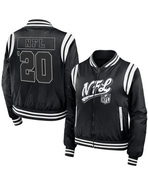 WEAR by Erin Andrews Shield Merchandise Bomber Full-zip Jacket - Black