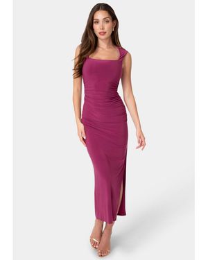 sachin and babi light blue dress Satin High Neck Slip Midi Dress main image 0