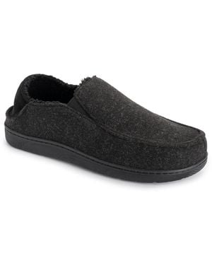 Muk Luks Owen Full Foot Slippers - Black