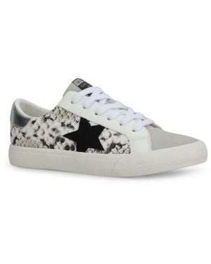 Vintage Havana Grande White Black Snake Gray Pop Sneaker By - Metallic
