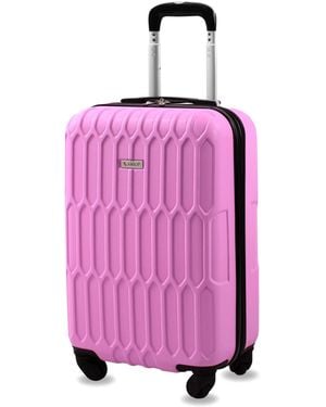 AMKA Honeycomb 20" Carry-on Expandable Spinner Suitcase - Pink