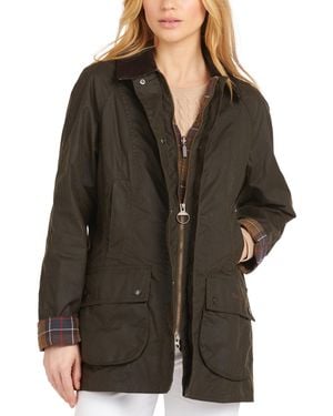 Barbour Beadnell Waxed Cotton Coat - Black