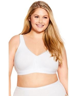 Avenue Basic Cotton Bra - White