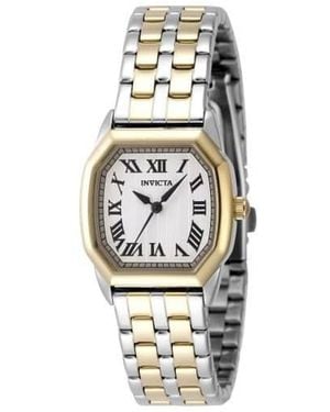 INVICTA WATCH 48958 Wildflower Quartz 3 Hand Silver Dial Watch - Black