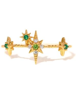 Girls Crew Plated Disney Princess Tiana Evangeline Crystal Rings - Metallic