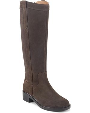 Earth Derran Riding Arch Support Knee High Boots - Brown