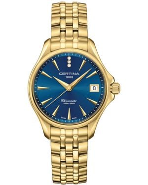 Certina Swiss Ds Action Diamond Accent Gold-tone Stainless Steel Bracelet Watch 34mm - Metallic