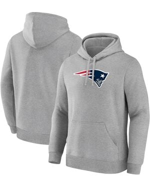 LOGO ATHLETIC New England Patriots Primary Logo Hoodie - Gray