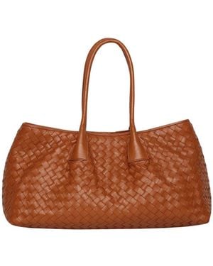 Walter Baker Alina Woven Leather Tote - Brown