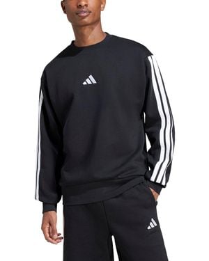 adidas Essentials 3-stripes Fleece Sweatshirt - Blue
