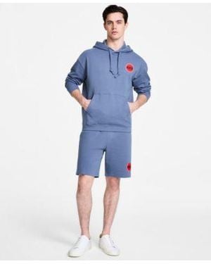 BOSS Logo Hoodie Shorts - Blue