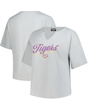 Fanatics Lsu Tigers Plus Size Winning Gear Notch Neck T-shirt - Gray