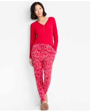 State Of Day jogger Pajama Pants Xs-3x - Red