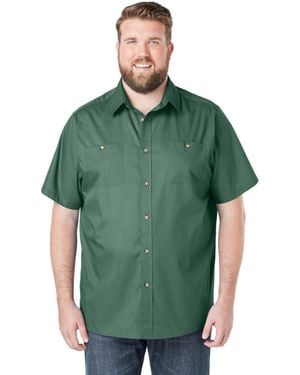 Kingsize Big & Tall Short-sleeve Pocket Sport Shirt - Green