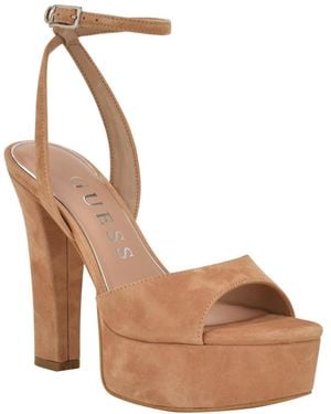 Guess Hitten Heeled Sandal - Brown
