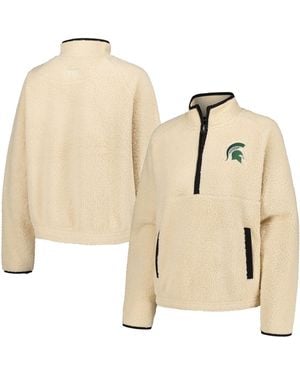 Boxercraft Michigan State Spartans Everest Half-zip Sweatshirt - Natural
