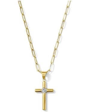 Joey Baby Cross Chain Necklace - Metallic