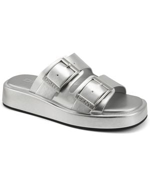 DKNY Leocadia Platform Sandals - White
