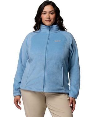 Columbia Plus Size Benton Springs Fleece Long Sleeve Jacket - Blue