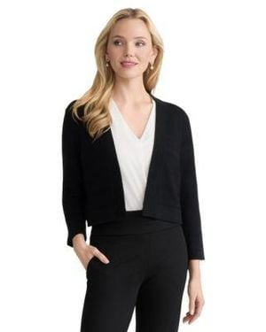 Jones New York Cotton Blend Cropped Shrug - Black
