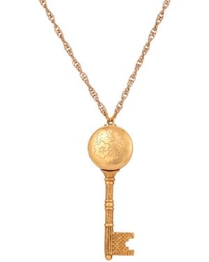 2028 Key Locket Pendant Necklace - Metallic