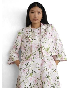 Hobbs Lana Cropped Floral Jacket - Gray