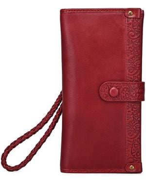 Old Trend Iris Bifold Wristlet - Red