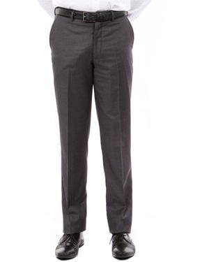 Tazzio Slim-fit Flat Front Stretch Dress Pants - Gray