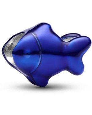 PANDORA Sterling Silver Enamel Fish Charm - Blue