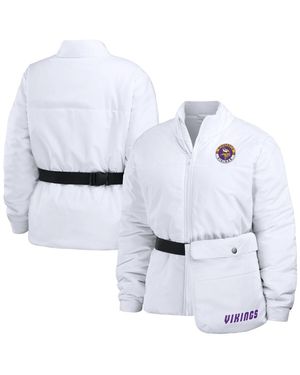 WEAR by Erin Andrews Minnesota Vikings Packaway Full-zip Puffer Jacket - White