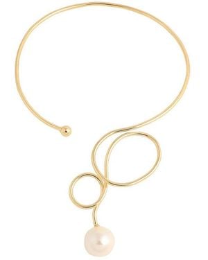 SOH Plated Wrap Necklace - Metallic