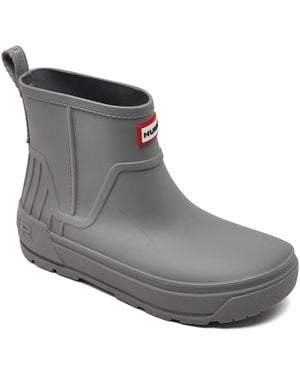 HUNTER Wales Waterproof Rain Booties From Finish Line - Gray