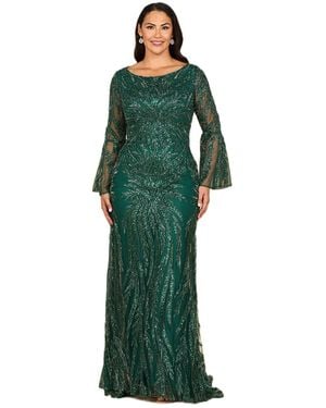 Lara High Neck Beaded Dress - Green