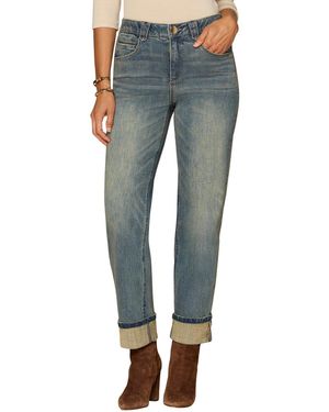 Democracy Petite High Rise Boyfriend Jeans - Blue
