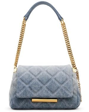 Steve Madden Colette Quilted Small Shoulder Handbag - Blue