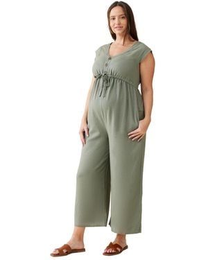 Ingrid & Isabel Ingrid + Isabel Maternity Ingrid + Isabel Luxe Linen Jumpsuit - Green
