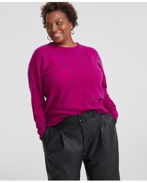Charter Club Plus Size 100 Cashmere Star Sweater in Black Lyst
