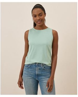 Pact Organic Cotton Softspun High Neck Tank - Green