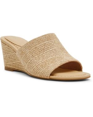 Anne Klein Charisma Peep-toe Wedge Heel Sandals - White