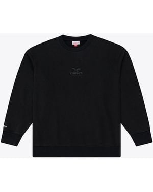 Mitchell & Ness Philadelphia Eagles Core Essentials Micro Logo Fleece Sweatshirt - Black