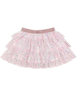 Sweet Wink Big Girls Bow And Bloom Tiered Tutu Skirt - Pink
