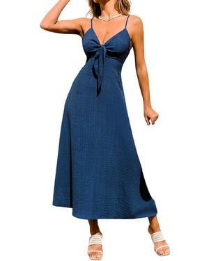CUPSHE Pier Afternoon Maxi Beach Dress - Blue