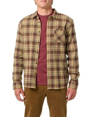 O'neill Sportswear Redmond Plaid Flannel Shirt - Brown