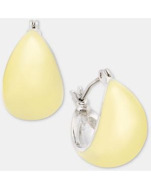 On 34th Small Color Hoop Earrings - Metallic