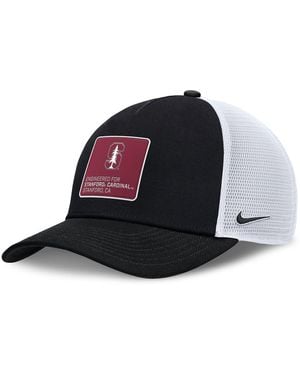 Nike Black/white Stanford Cardinal 2025 On-field Rise Engineered Trucker Adjustable Hat