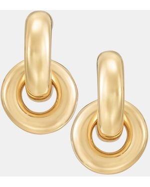 DKNY Puffy Door Knocker Drop Earrings - Metallic
