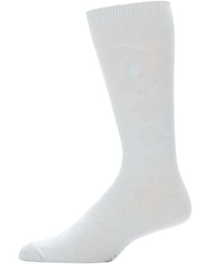 Perry Ellis Diamond Stitch Socks - White