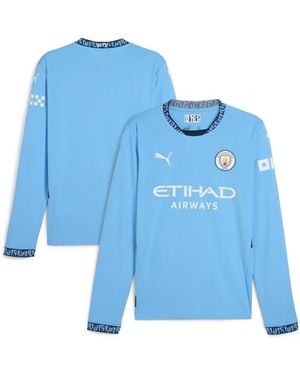 PUMA Manchester City 2024/25 Home Replica Long Sleeve Jersey - Blue