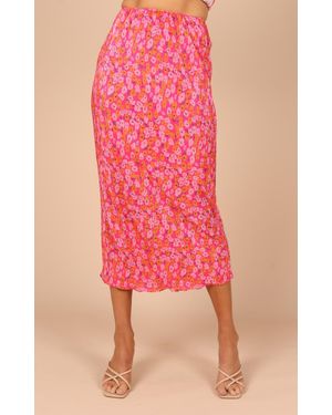 Petal & Pup Minelli Pleat Midi Skirt - Pink