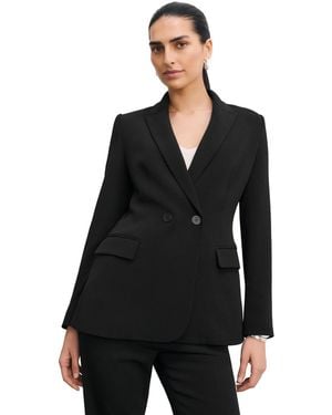The Fold Double-breasted Tailored Blazer - Black